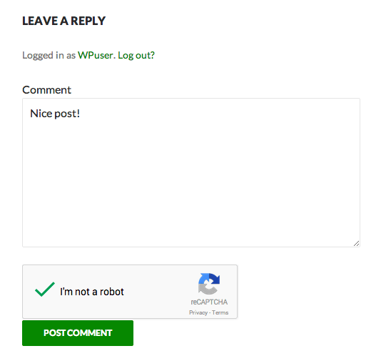 reCAPTCHA comments via iThemes Security 