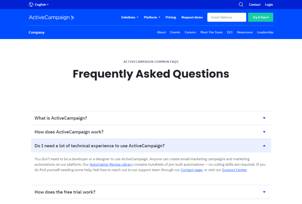 ActiveCampaign FAQs & Common Questions