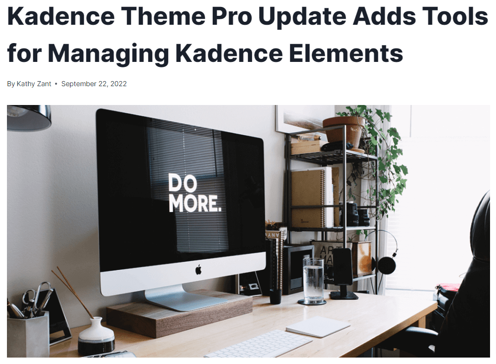 Kadence Theme Pro Update Adds Tools for Managing Kadence Elements