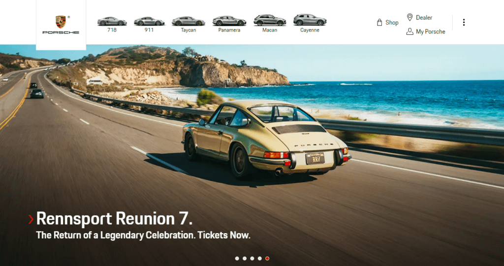 Porsche product page